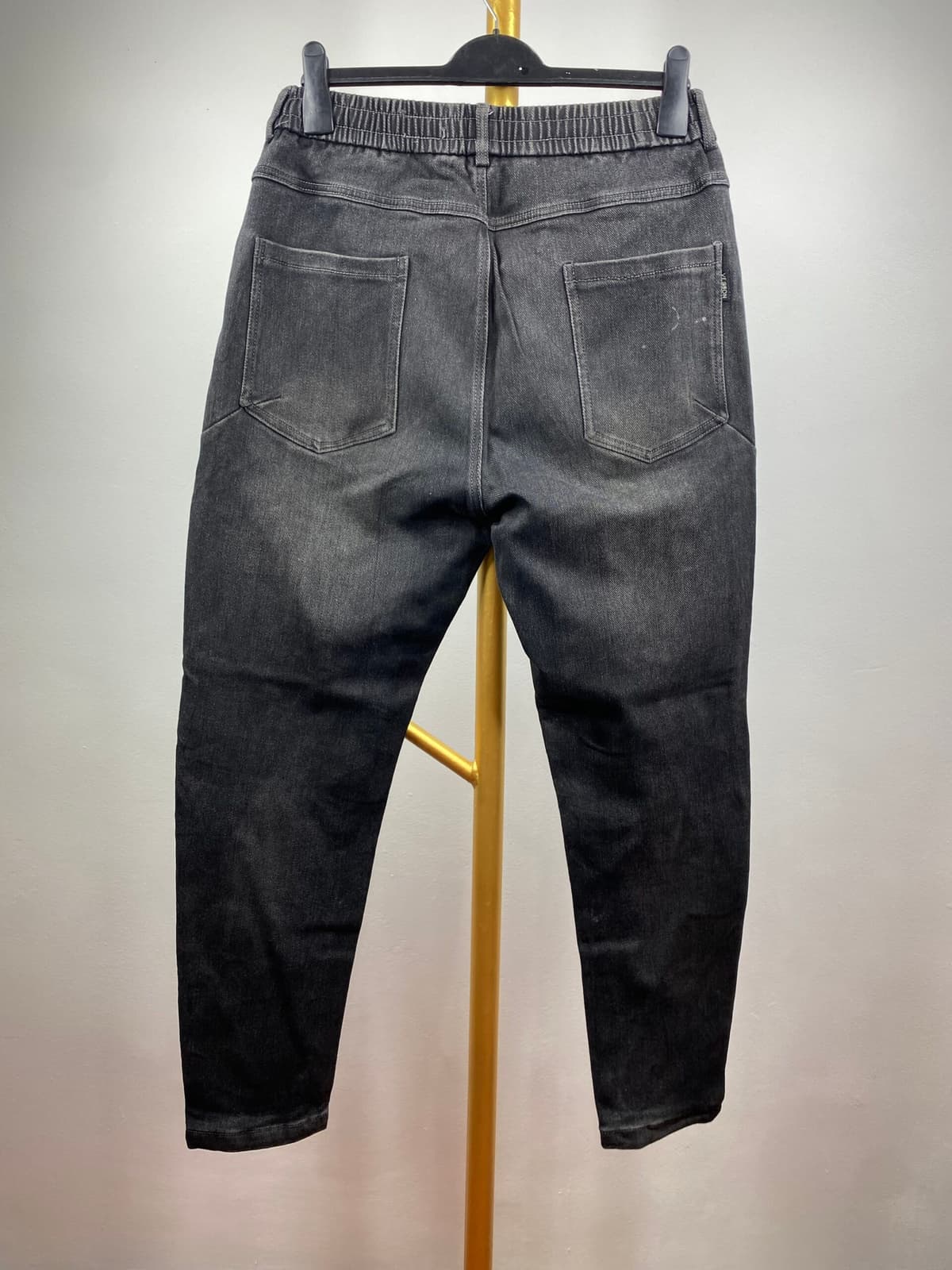 Denim joggers jeans ( thrift) - LARGE by THRIFKART VINTAGE, view 5