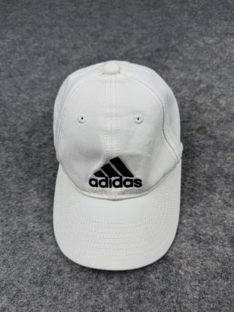 Adidas White Kids Cap | Black Logo Children’s Dad Hat | OSFC Adjustable Adidas Baseball Cap