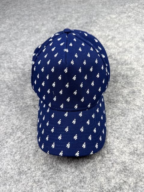 New Era Los Angeles Dodgers All-Over LA Cap | Navy Blue Monogram Dodgers Dad Hat | New Era Adjustable Baseball Cap