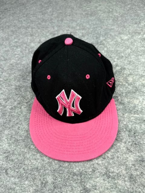 New Era New York Yankees Black Pink Cap | MLB NY Yankees 59FIFTY Fitted Hat | Size 7