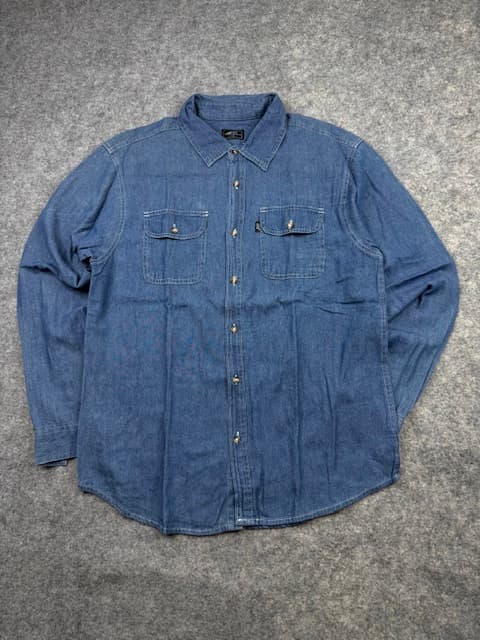 Wind Face Outdoor Denim Button-Up Shirt Size XL