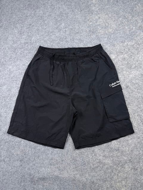 Calvin Klein Performance Cargo Shorts Size XL – Black, Relaxed Fit