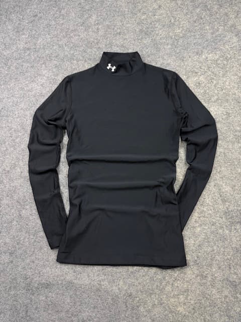 Under Armour ColdGear Compression Mock Neck Long Sleeve – Black | XS