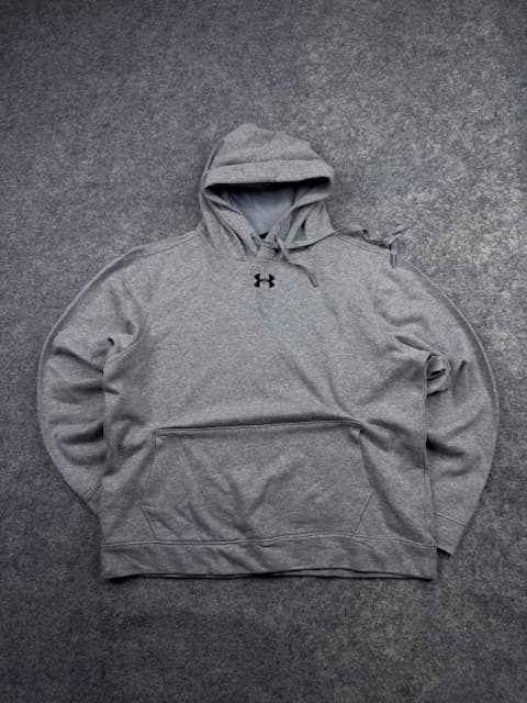 Authentic Pre-Loved Under Armour ColdGear Center Logo Pullover Hoodie - Heather Grey | Women's Size M (Oversized Fit)
