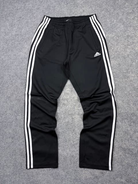 Adidas Black 3-Stripes Track Pants – Size L
