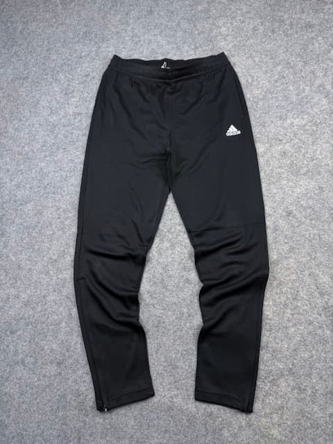 Adidas Black Training Track Pants with Zipper Leg Openings – Size S/M