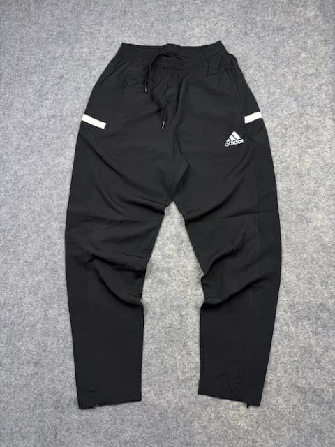 Adidas Black Track Pants / Joggers with Zipper Leg Opening – Size M