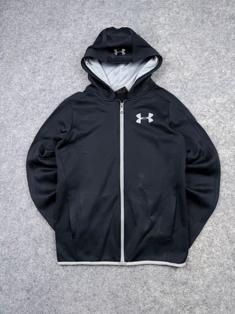 Authentic Pre-Loved Under Armour ColdGear Full-Zip Performance Hoodie - Black | Size XS (Tag Youth XL)