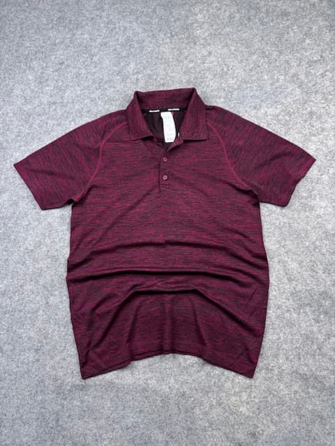 Pre-Loved Mulawear Athletic Performance Polo Shirt - Heathered Burgundy | Size L