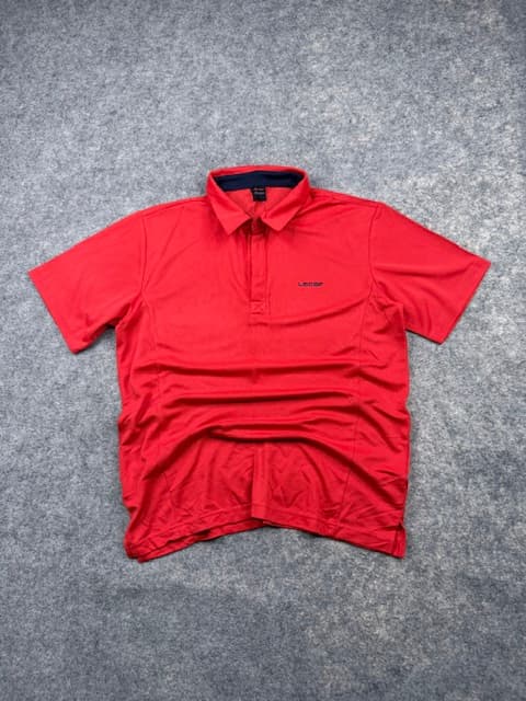 Pre-Loved Lecaf Performance Polo Shirt - Bright Red | Size L
