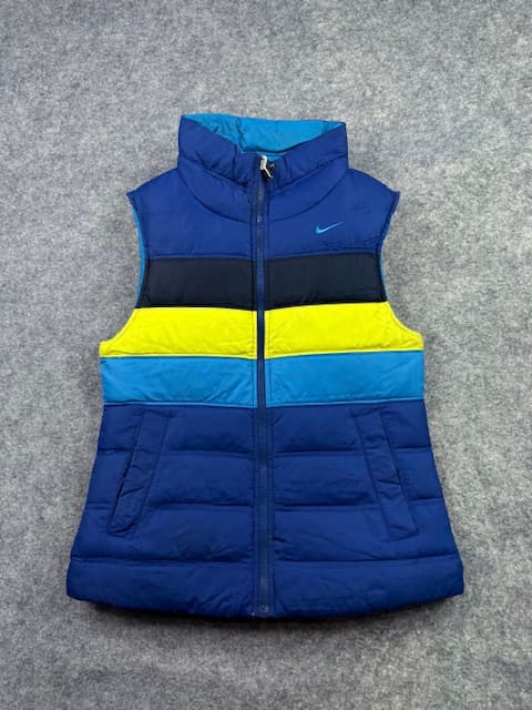Pre-Loved Nike The Athletic Dept. Down-Filled Puffer Vest - Blue / Multi | Women's Size S