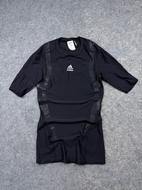 Pre-Loved Adidas Techfit Climacool Athletic Short Sleeve Compression Shirt Base Layer - Black | Size L