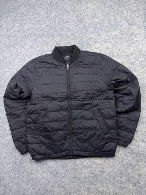 Caret Lightweight Quilted Puffer Bomber Jacket - Black | Size S
