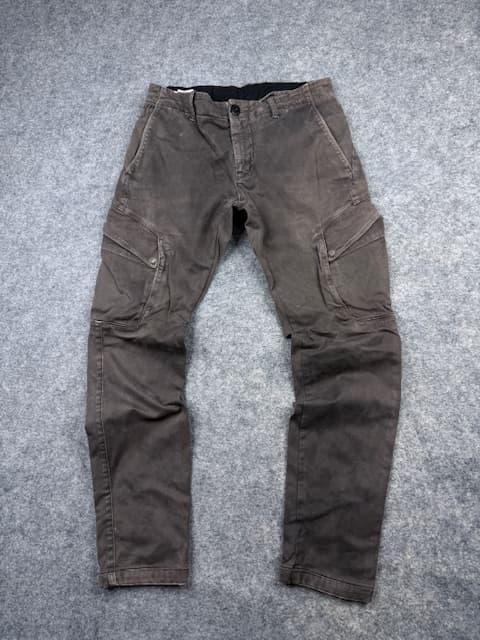 Stone Island Type SK Vintage Garment-Dyed Slim Cargo Trousers / Pants - Washed Dark Taupe / Brown | Size 30