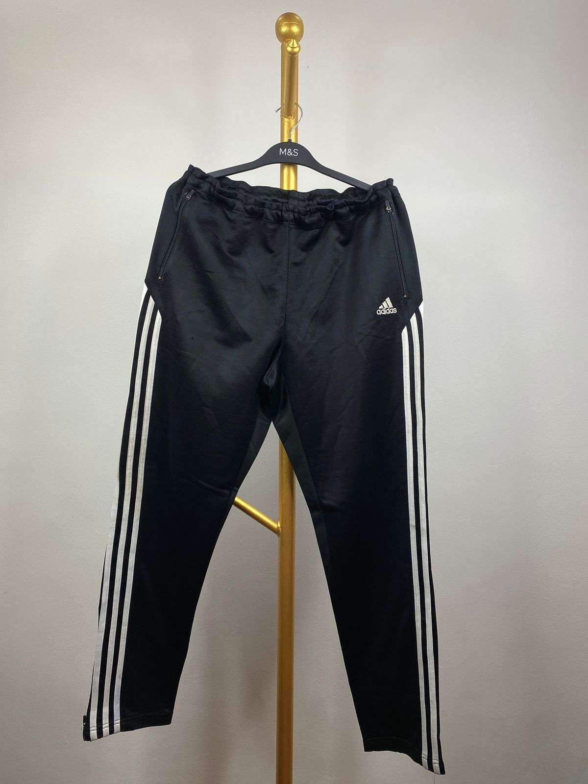 Adidas Track Pant Black White Premium My Thrift Kart Thrift Store Online India