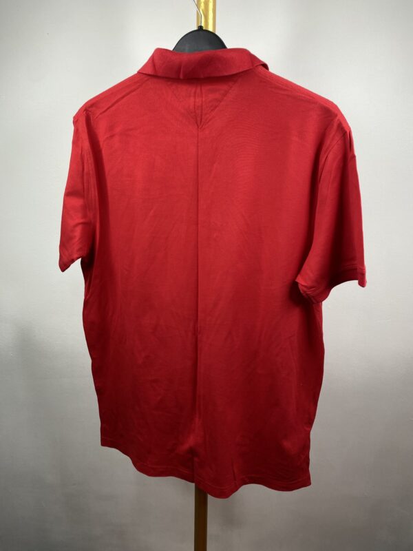 TOMMY HILFIGER RED POLO COTTON T-SHIRT - XXL - Image 6