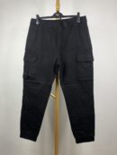 Black cotton stretchable, cargo pant - XL