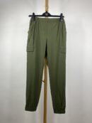 Olive green Lycra stretchable cargo joggers pant - SMALL