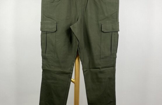 Olive green stretchable cargo pant - MEDIUM