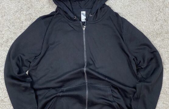 ANKO VTG ZIPPER BLACK HOODIE - 3 XL