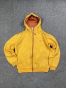 NIKE YELLOW VINTAGE ZIPPER HOODIE - LARGE
