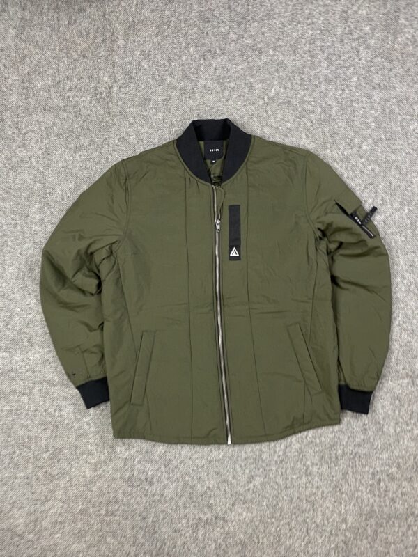 UGIZ OLIVE GREEN BOMBER JACKET- MEDIUM