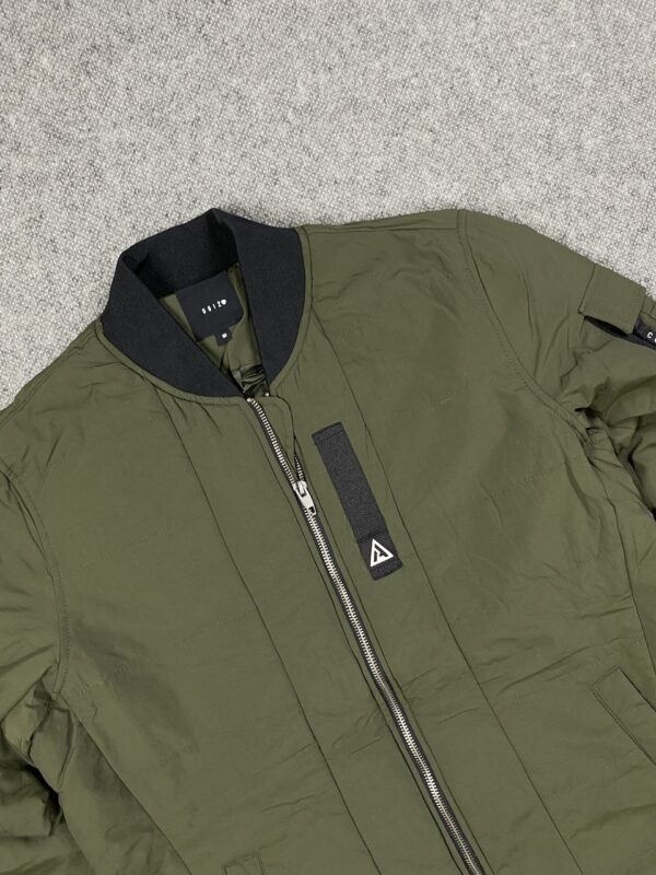 UGIZ OLIVE GREEN BOMBER JACKET- MEDIUM - Image 2