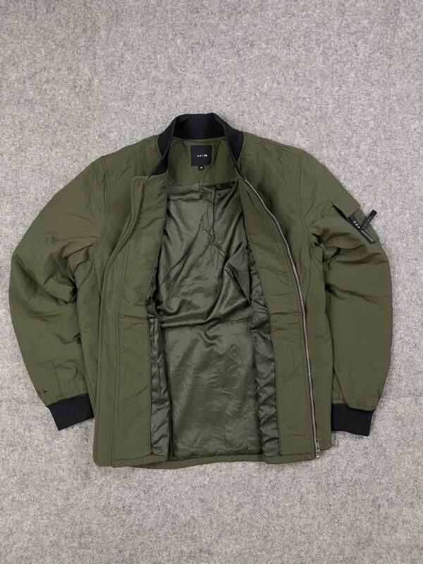 UGIZ OLIVE GREEN BOMBER JACKET- MEDIUM - Image 4