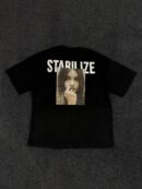 frank stone down shoulder cotton T-shirt - LARGE