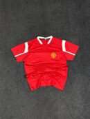 Manchester United Shirt Red V neck Football Soccer Jersey Crest Logo - MEDIUM