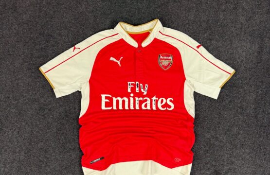 PUMA ARSENAL 15/16 AUTHENTIC HOME JERSEY - HIGH RISK RED/VICTORY GOLD