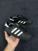 adidas Superstar Men's Vintage Style, Black/White, Size Uk 6.5