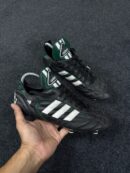 Vintage 1997 Adidas 3 Stripes Men's Football Boots BlackGreenWhite Very Rare - UK 9