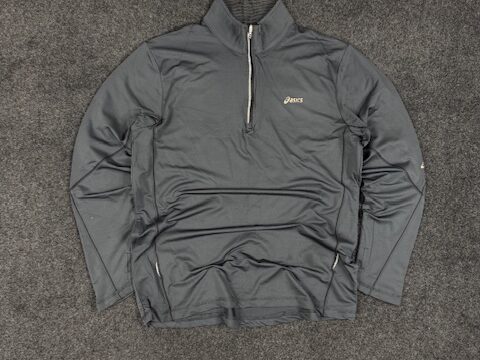 ASICS 1/4 zip sport T-shirt - LARGE