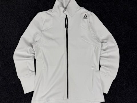 REEBOK WHITE TRACK JACKET WOMEN - SMALL
