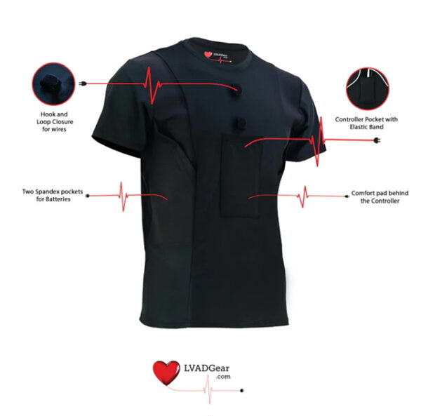 LVAD HeartMate Men Shirt Black - XL