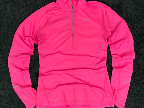 NIKE RUNNING DRI FIT WOMEN ZIPPER T-SHIRT - XS