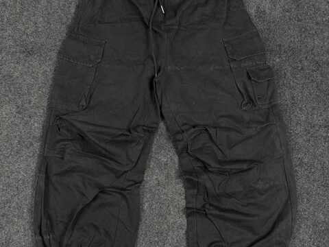 BAGGY CARGO PANTS BLACK - LARGE