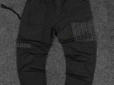 Cotton cargo pants black - MEDIUM