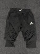 Men's Adidas Adizero Soccer  Quarter Cut Pants All Black  - LARGE