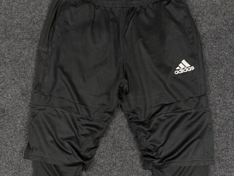 Men's Adidas Adizero Soccer  Quarter Cut Pants All Black  - LARGE