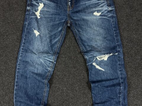 YARN BLUE DENIM JEANS PANTS - W32 L40