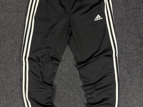 Adidas black track pants - SMALL