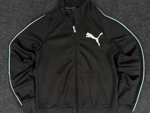 Vintage Puma track jacket in black