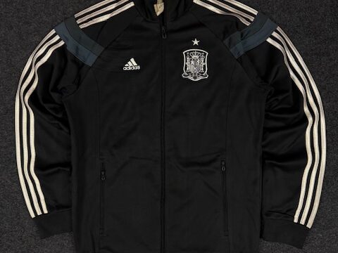 ADIDAS SPAIN ANTHEM JACKET FIFA WORLD CUP 2014 Mens Black Gray