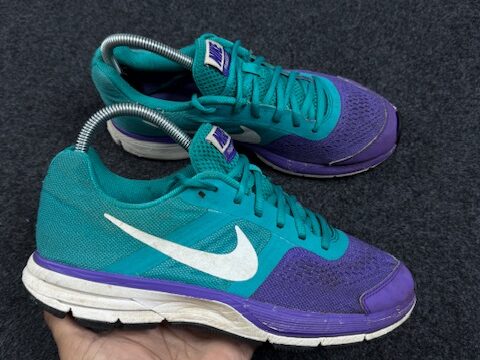 NIKE GIRLS AIR PEGASUS +30 (GS) - PURPLE VENOM/WHITE/TRIBE GREEN/BLACK UK6