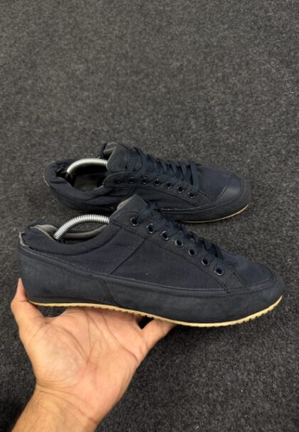 Zara man xline lace up blue canvas shoes