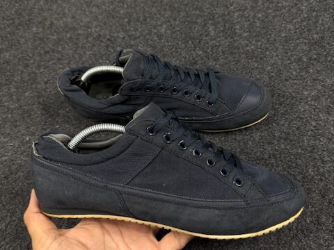 Zara man xline lace up blue canvas shoes
