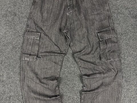 Vintage Denim Baggy Cargo Pants - SMALL