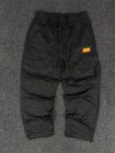 A21 BLACK BAGGY CARGO PANTS - LARGE